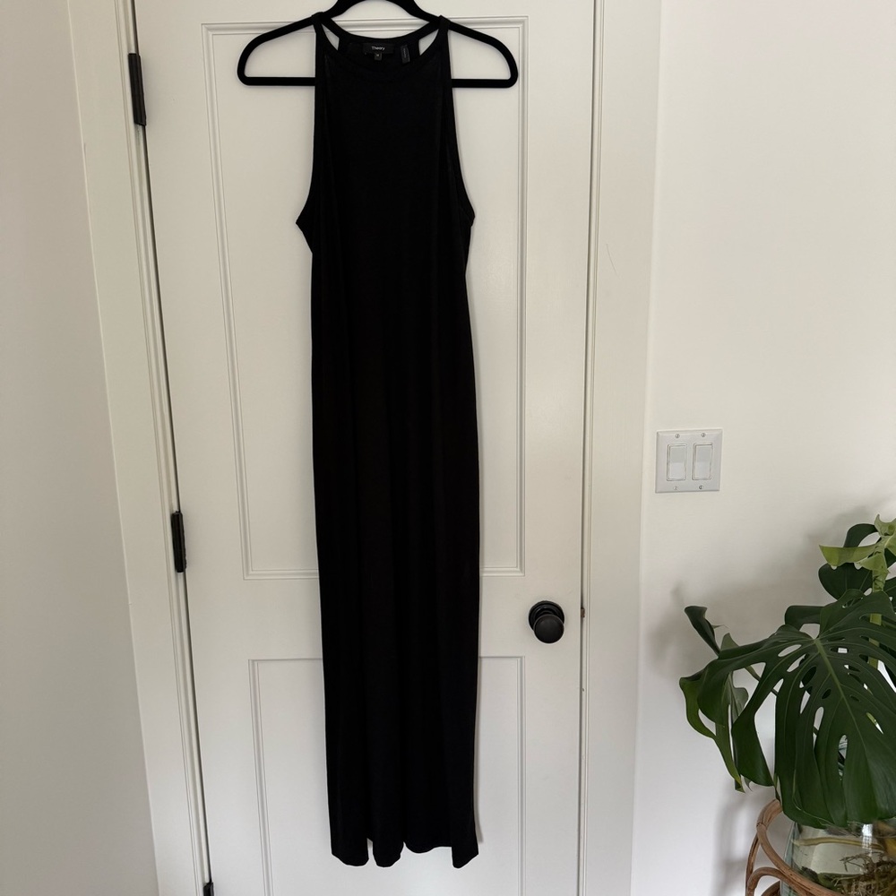 Theory Black Sleeveless Maxi Dress